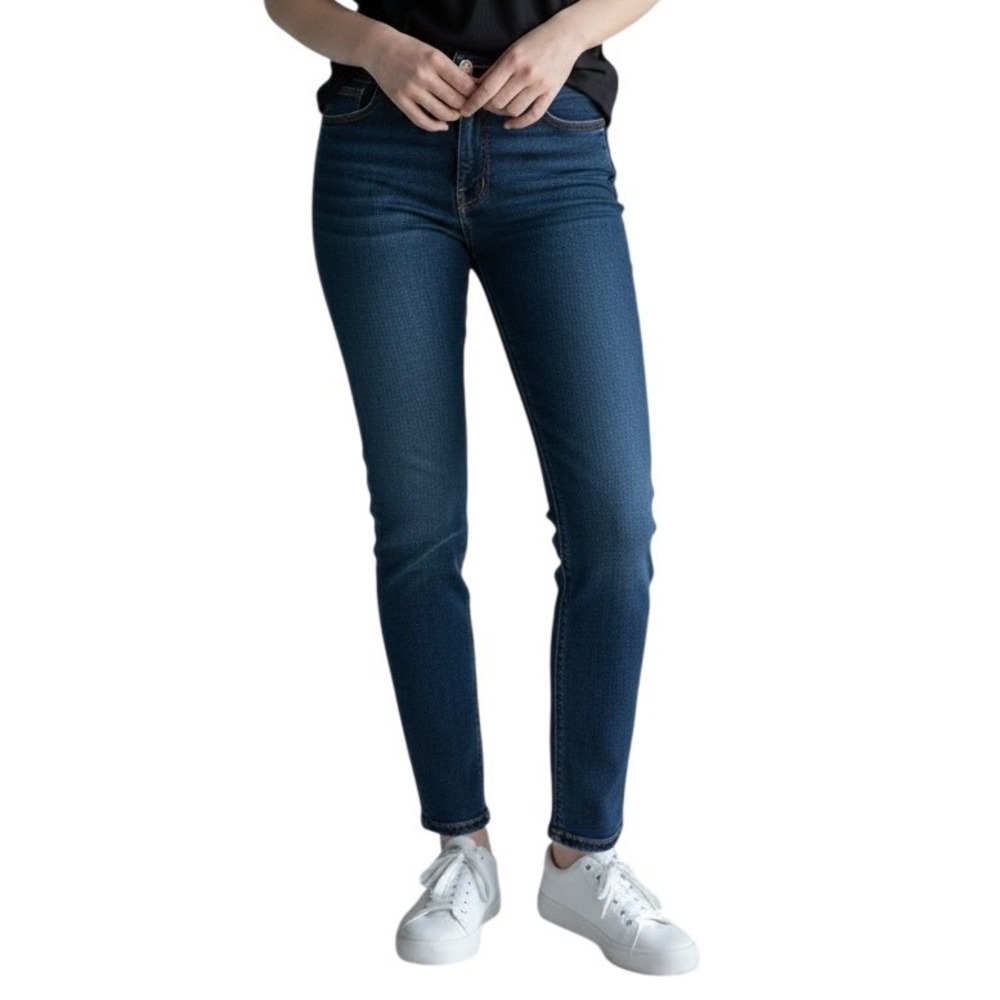 Betabrand Straight Leg Denim Jeans
